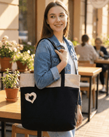 Hemp Contrast Everyday Laptop Tote Bag