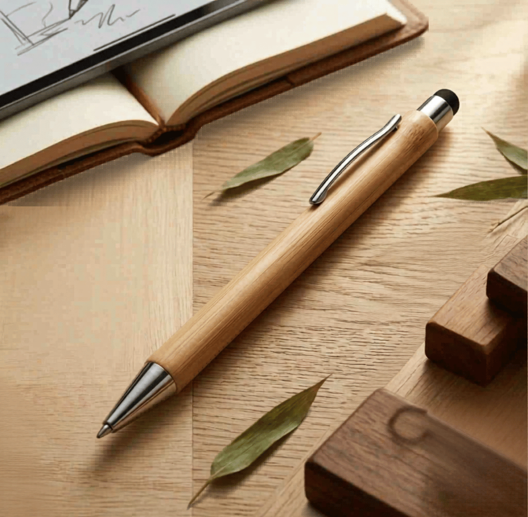 Sustainable Signature Hamper : Hemp Button Flap Closure Diary, Hemp Vertical Card Holder, Hemp Coaster, Bamboo Bottle &amp; Bamboo Pen