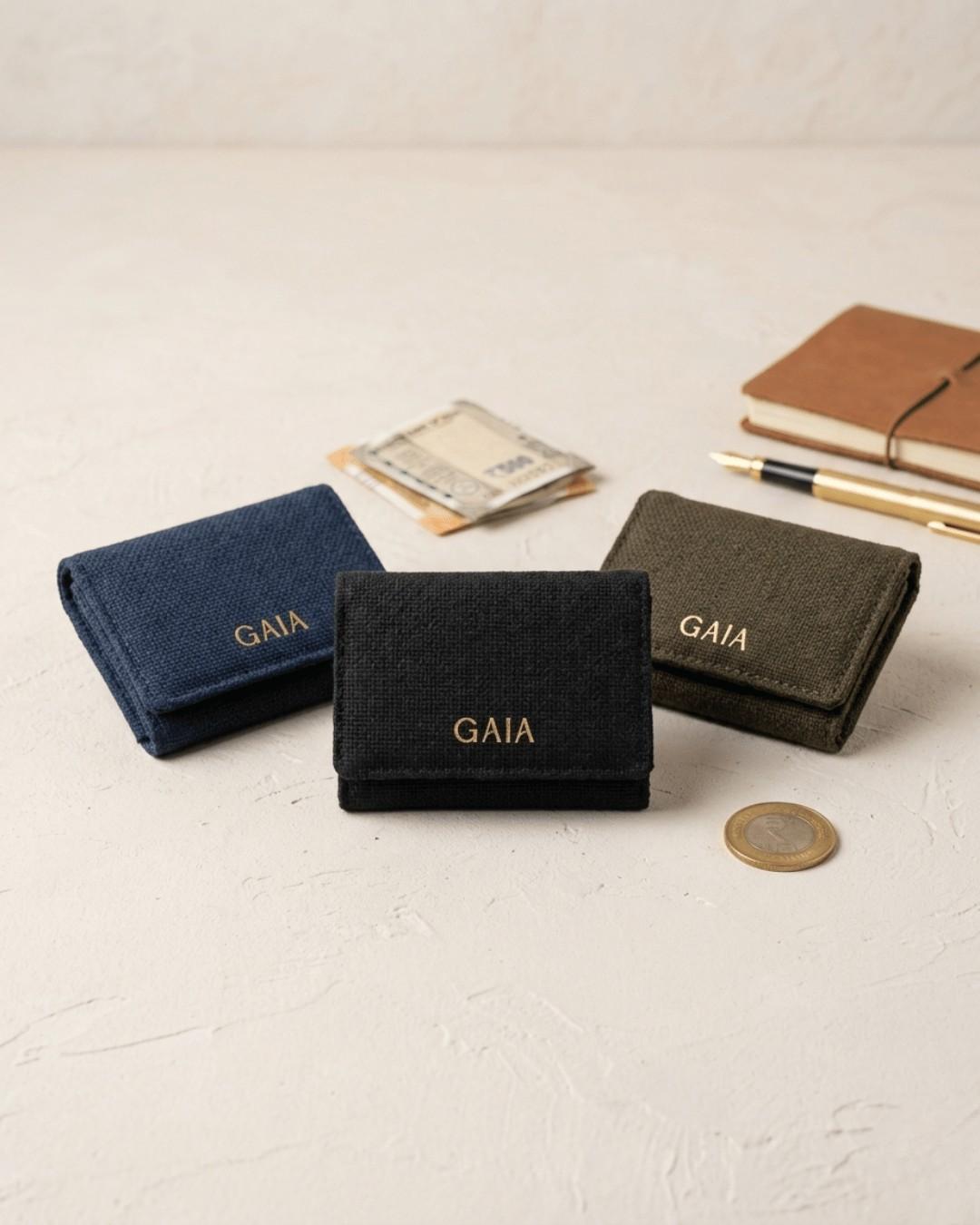 Hemp Plain Trifold Unisex Wallet