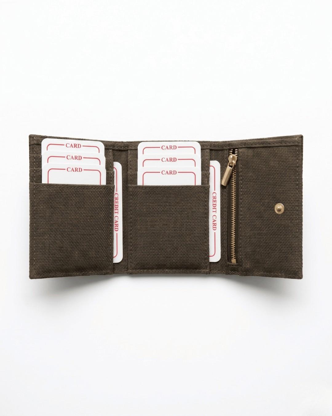 Hemp Plain Trifold Unisex Wallet