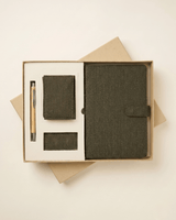 The Executive Hamper : Hemp Diary with Button Flap Closure, Vertical Card Holder, Money clip & Pen