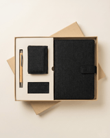 The Executive Hamper : Hemp Diary with Button Flap Closure, Vertical Card Holder, Money clip & Pen