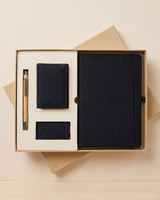The Executive Gift Set : Diary with Elastic loop, Vertical Card Holder, Money clip & Pen