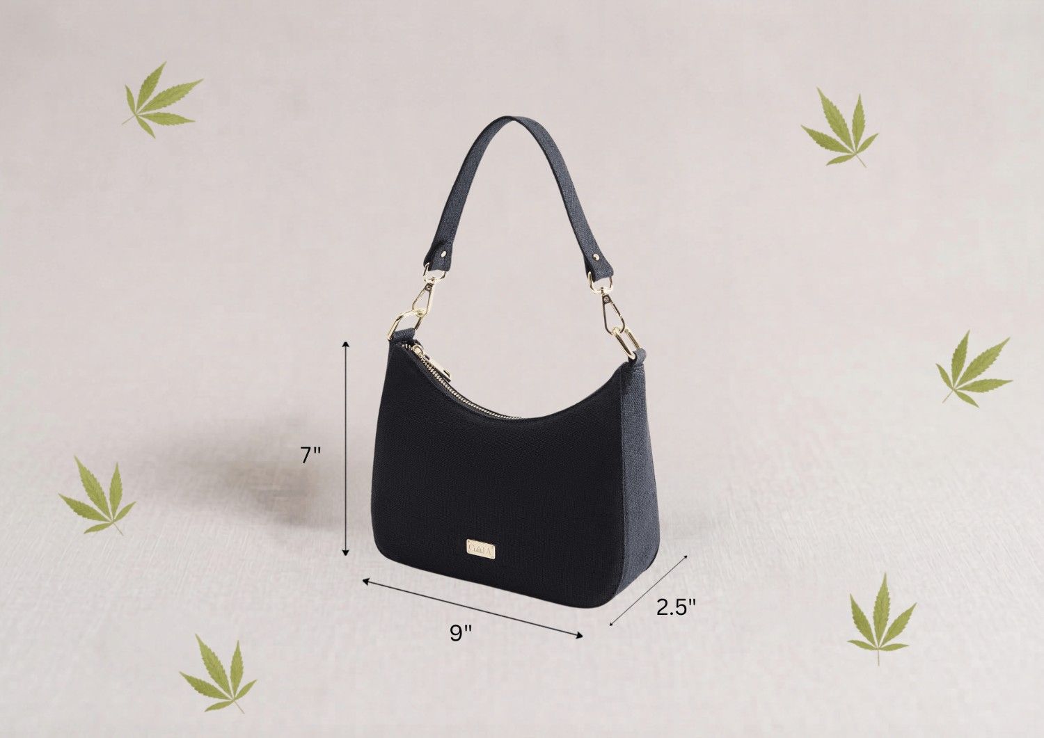 Hemp Lunar Shoulder Sling Bag