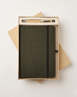 Eco Journal Gift Set: Hemp Diary with Elastic loop and Pen