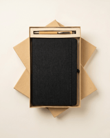 Eco Journal Gift Set: Hemp Diary with Elastic loop and Pen