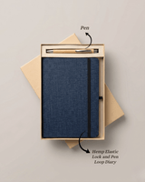 Eco Journal Gift Set: Hemp Diary with Elastic loop and Pen
