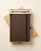 Eco Journal Gift Set: Hemp Diary with Elastic loop and Pen