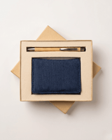 Sustainable Hemp Horizontal Card Holder & Pen Set