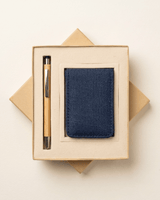 Sustainable Hemp Vertical Card Holder & Pen Set