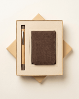 Sustainable Hemp Vertical Card Holder & Pen Set