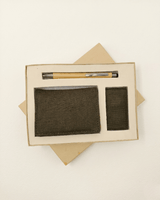 Eco Conscious Gift Set: Hemp Horizontal Card Holder, Hemp Money Clip & Pen