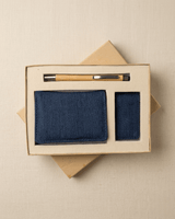 Eco Conscious Gift Set: Hemp Horizontal Card Holder, Hemp Money Clip & Pen
