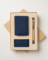 Eco Conscious Hamper: Hemp Vertical Card Holder, Hemp Money Clip & Pen