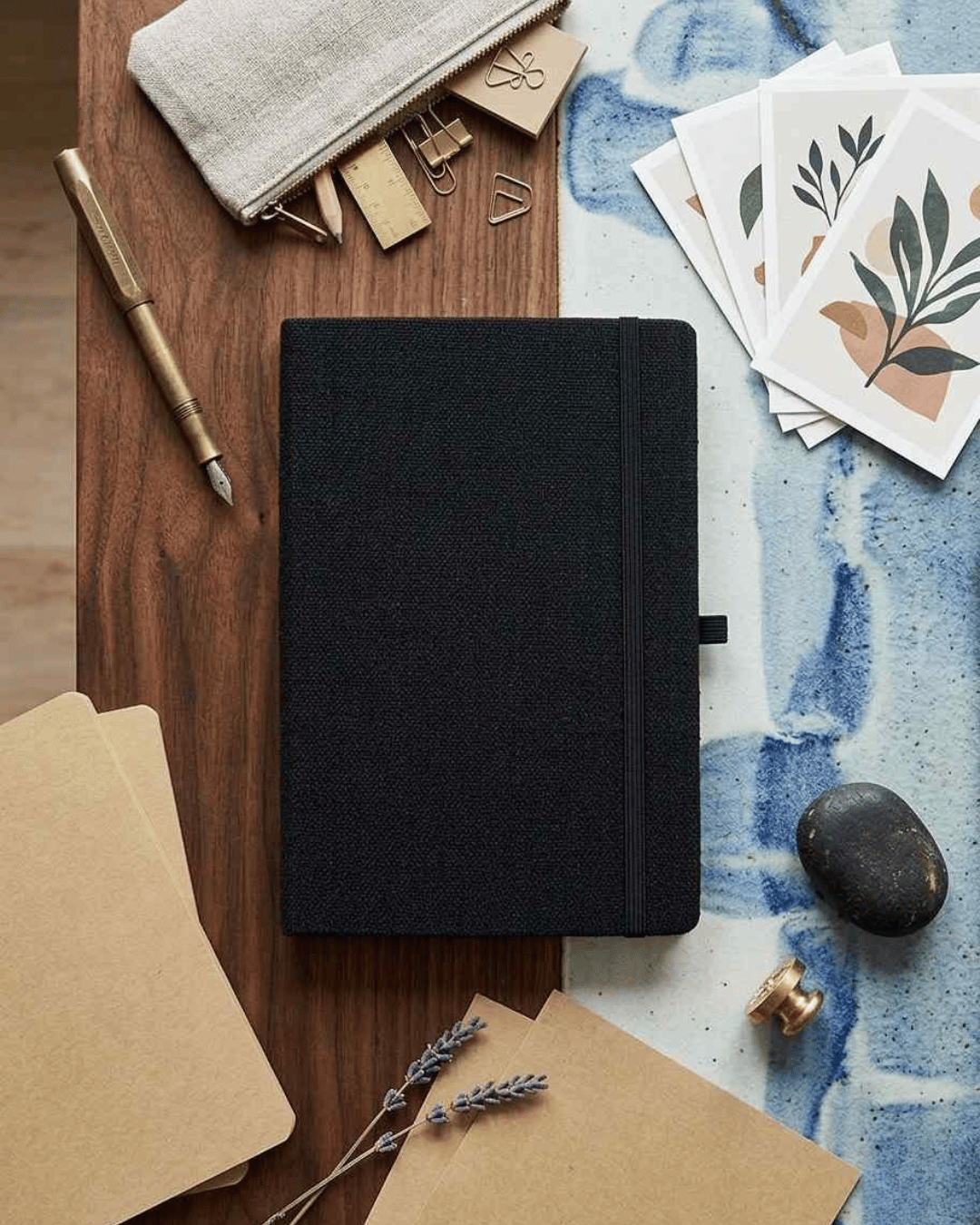 Hemp A5 Notebook Diary with Elastic Lock and Pen  Loop