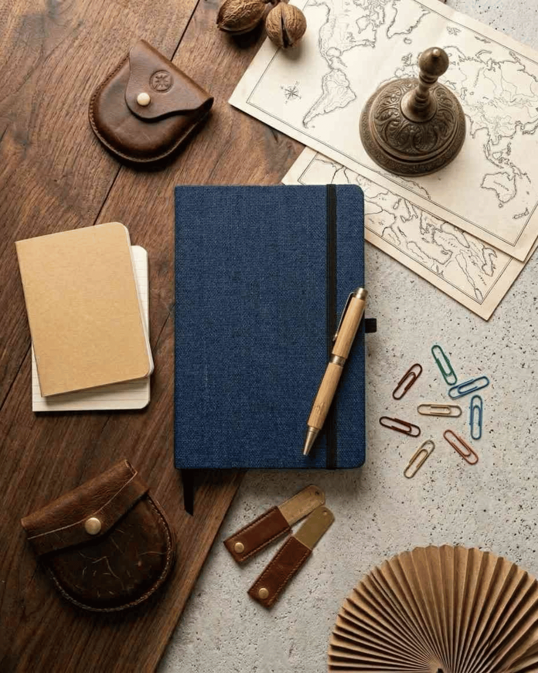 Hemp A5 Notebook Diary with Elastic Lock and Pen  Loop