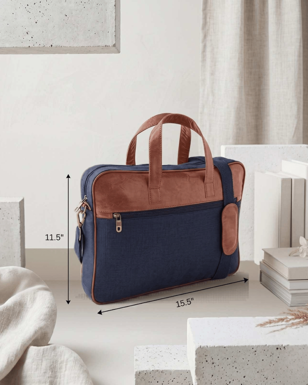Hemp and PU Laptop Bag