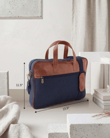 Hemp and PU Laptop Bag