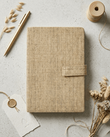 Hemp A5 Notebook Diary with Button Flap Closure