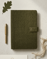 Hemp A5 Notebook Diary with Button Flap Closure