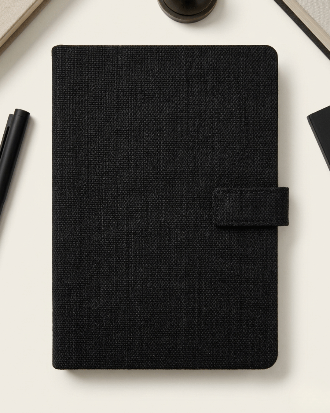 Hemp A5 Notebook Diary with Button Flap Closure