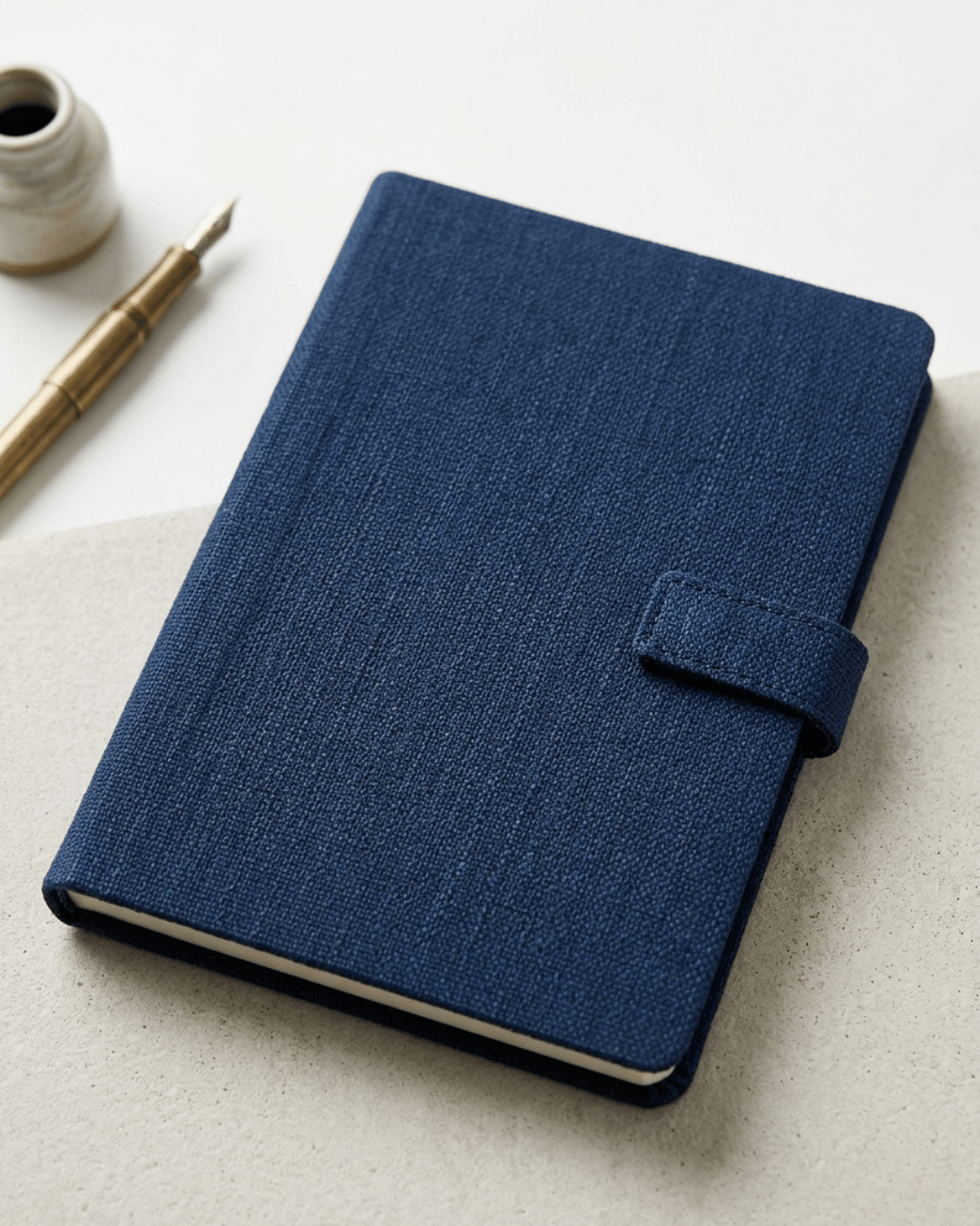 Hemp A5 Notebook Diary with Button Flap Closure