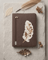 Hemp Diary Cover | Leaf Applique Design