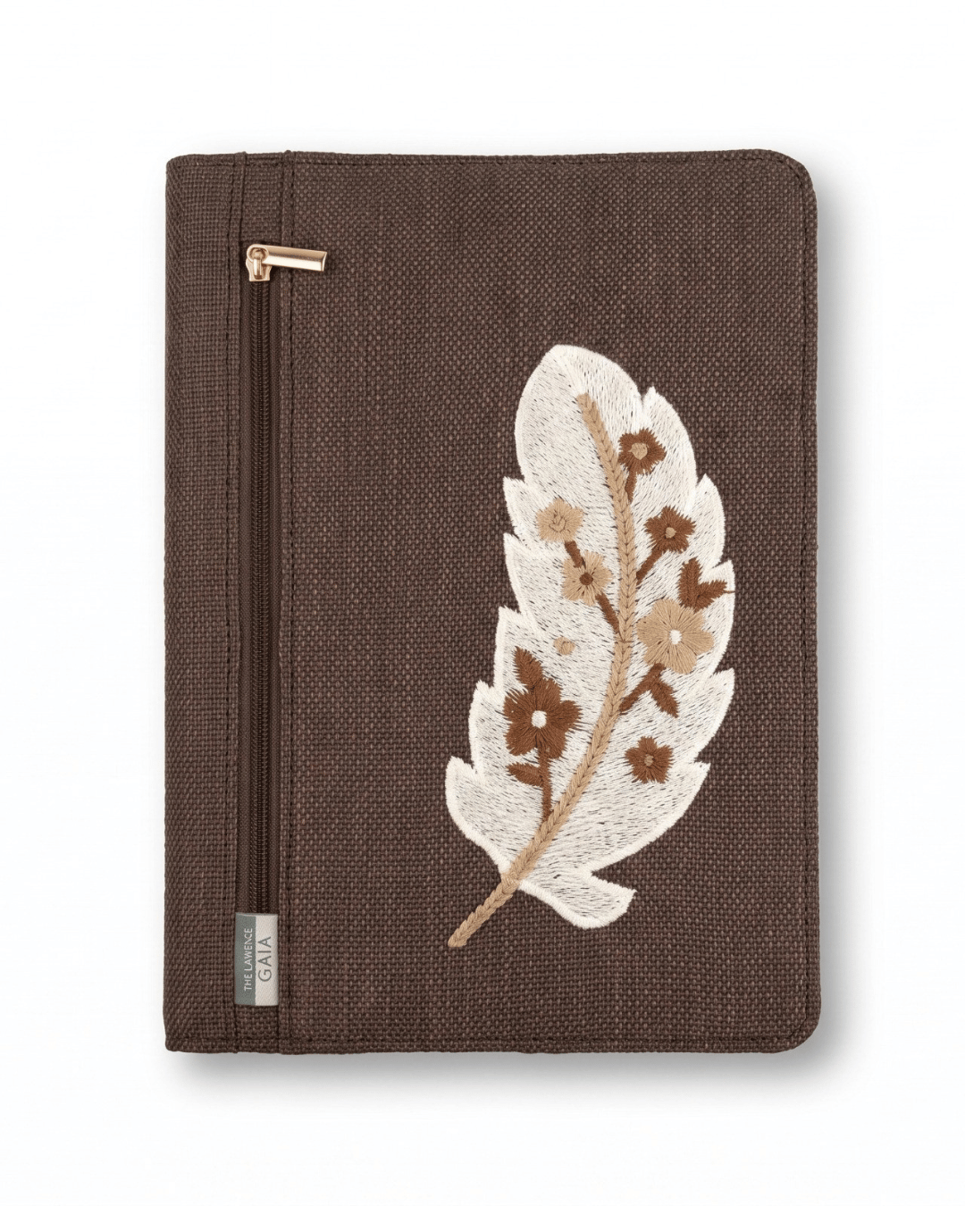 Hemp Diary Cover | Leaf Applique Design