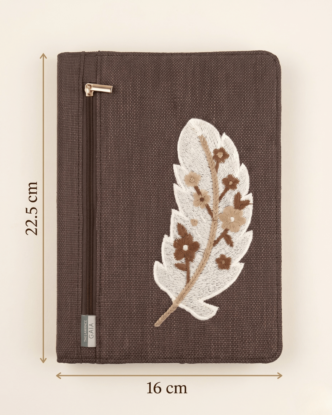 Hemp Diary Cover | Leaf Applique Design