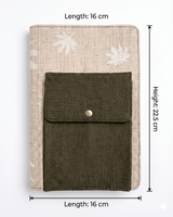 Hemp Diary Cover with Utility Pocket