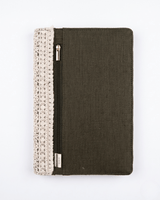 Hemp Diary Cover with Lace Detailing