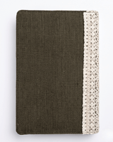 Hemp Diary Cover with Lace Detailing