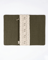 Hemp Diary Cover with Lace Detailing