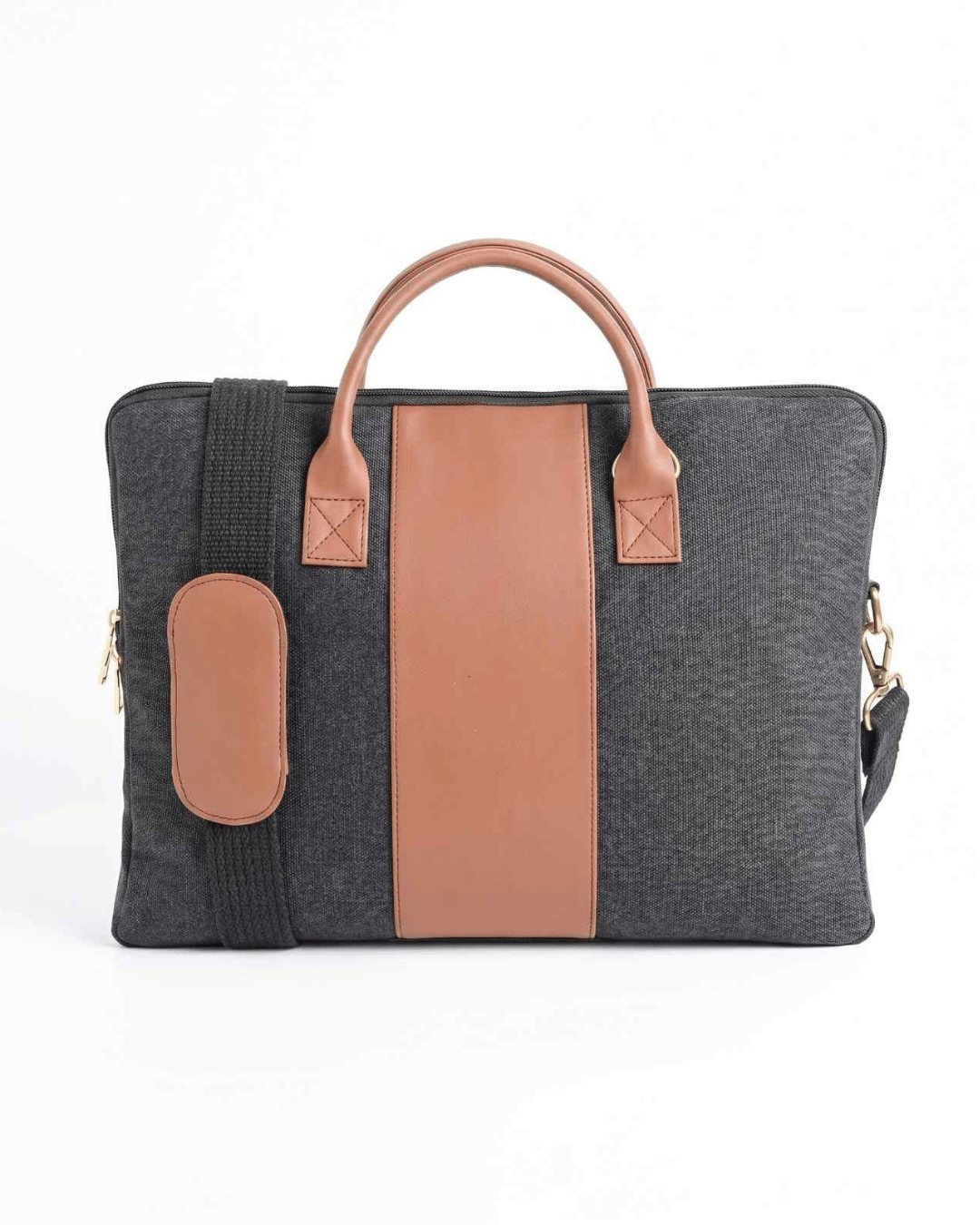 Hemp and PU Slim Laptop Bag