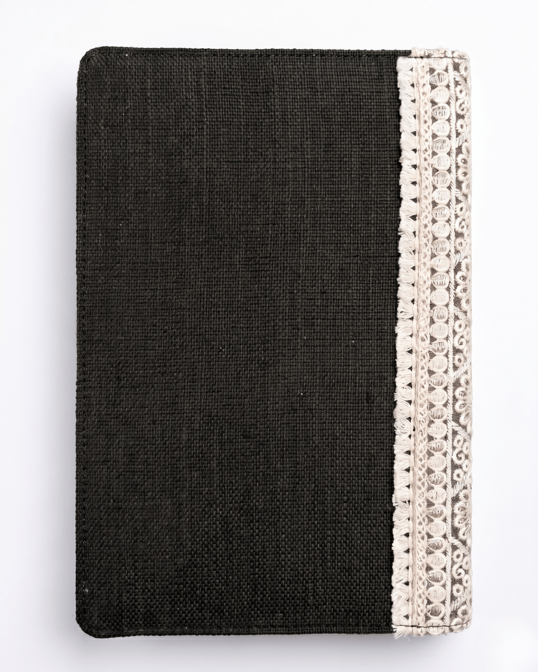 Hemp Diary Cover with Lace Detailing