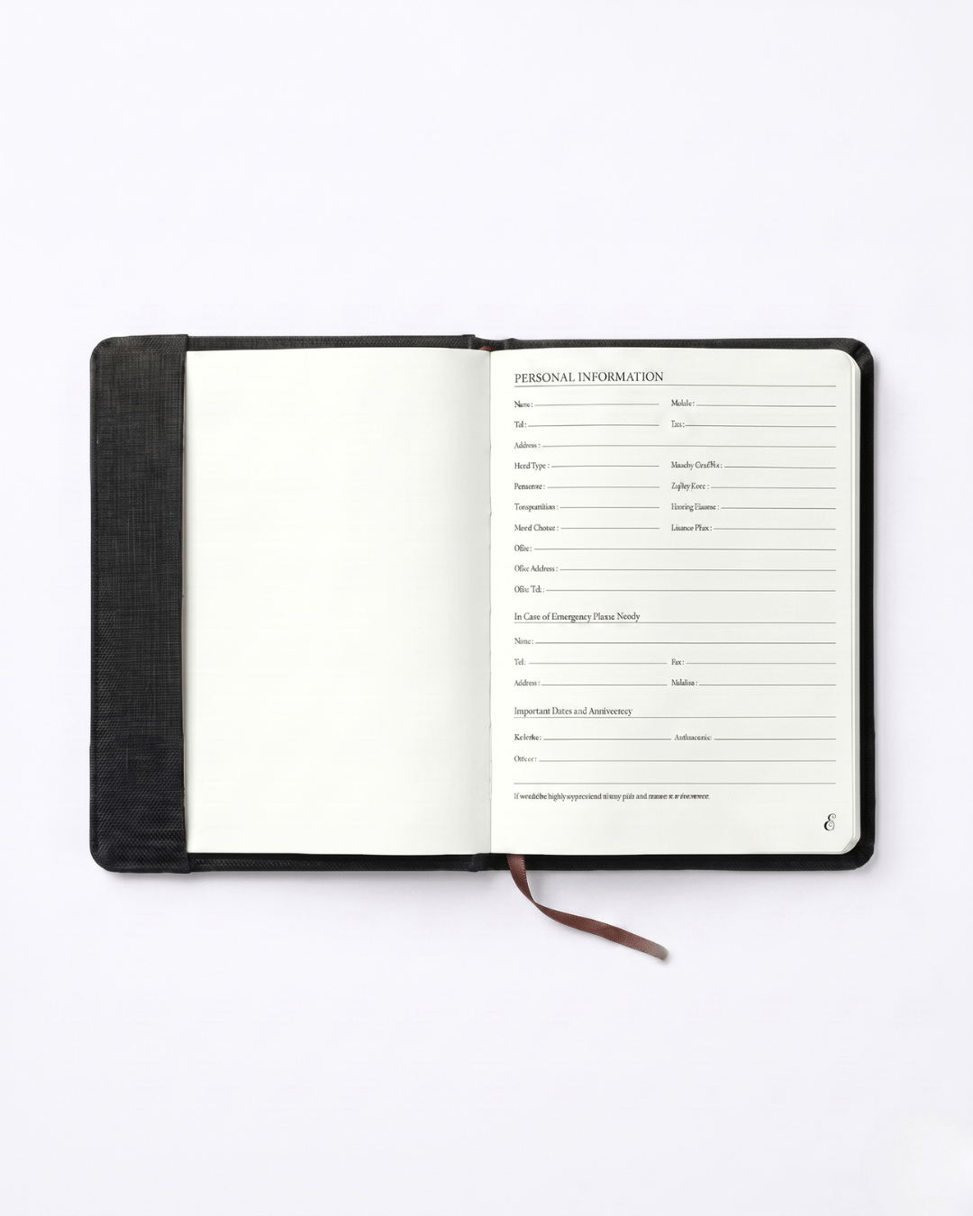 Hemp Diary Cover with Lace Detailing