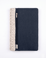 Hemp Diary Cover with Lace Detailing