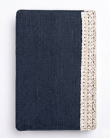Hemp Diary Cover with Lace Detailing