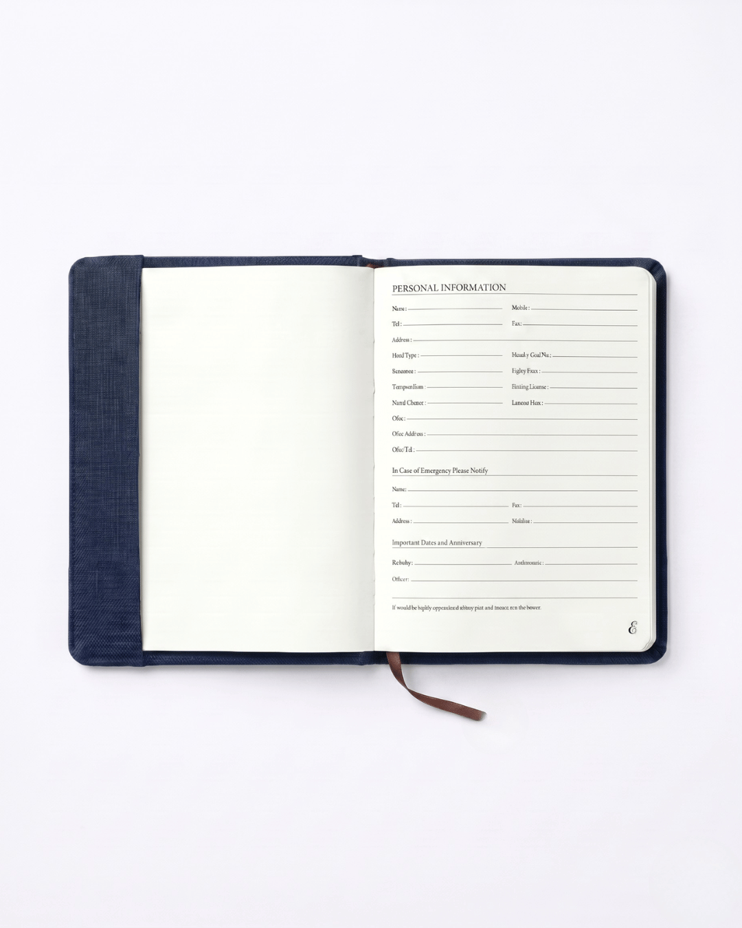 Hemp Diary Cover with Lace Detailing