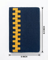 The Groovy Grid Hemp Navy Blue & Mustard Diary