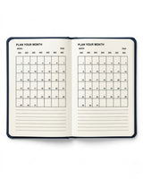 The Groovy Grid Hemp Navy Blue & Mustard Diary
