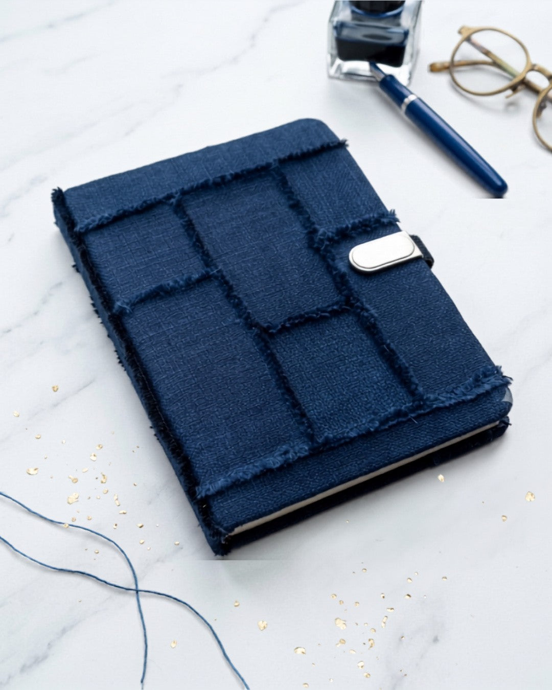 Hemp Navy Blue Fringed Funk Diary