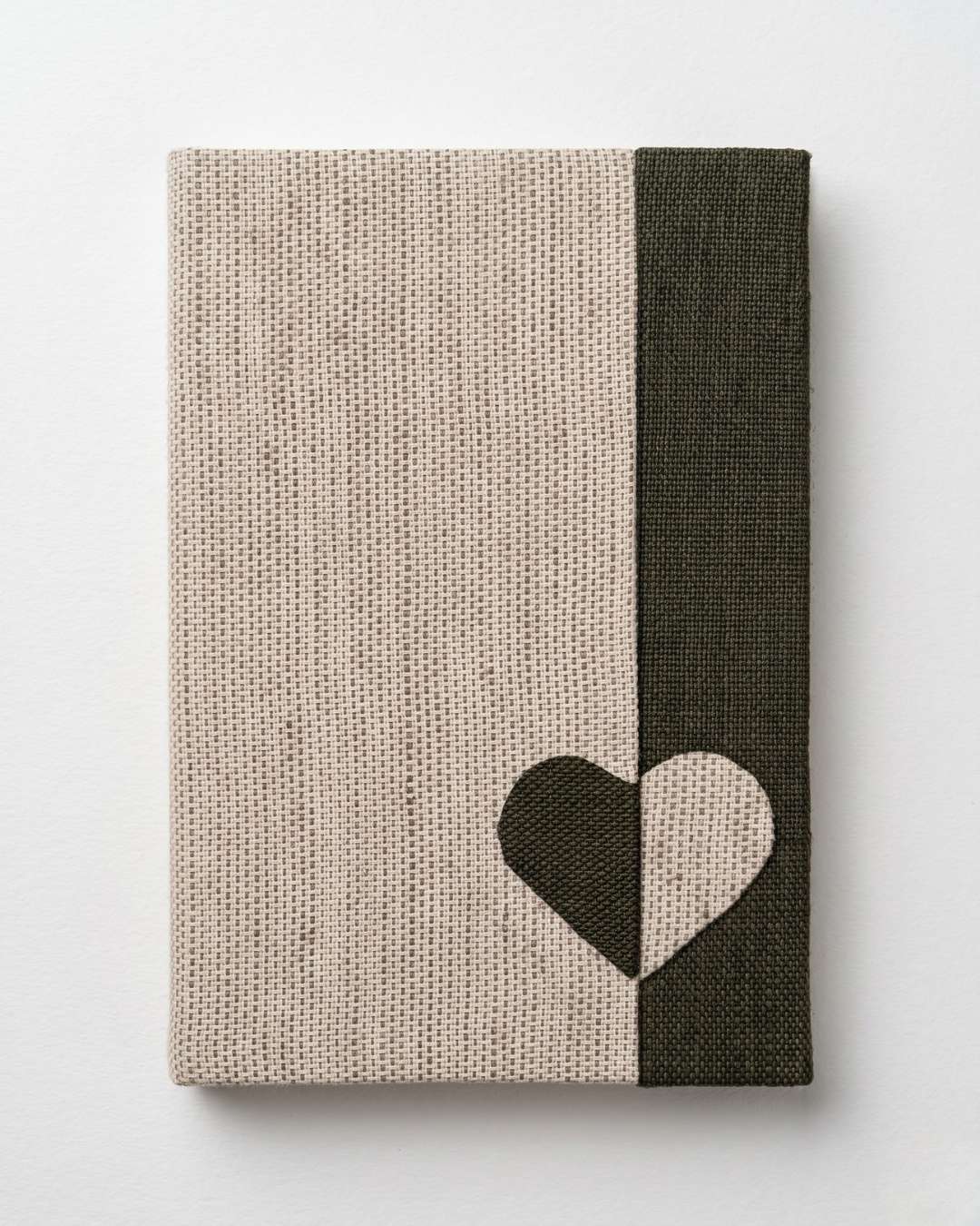Hemp Magnetic Two-Tone Heart Diary