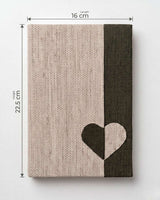 Hemp Magnetic Two-Tone Heart Diary