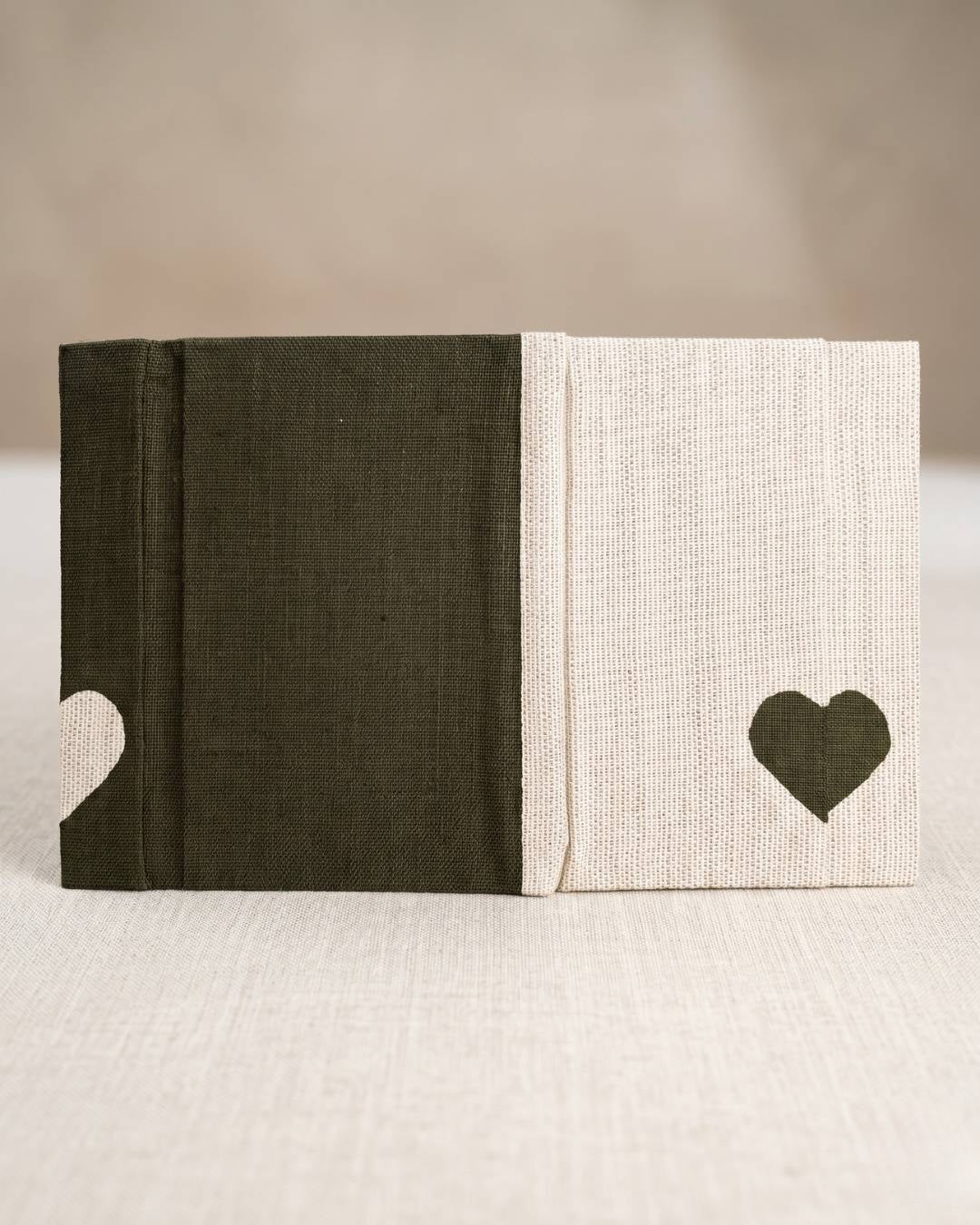 Hemp Magnetic Two-Tone Heart Diary