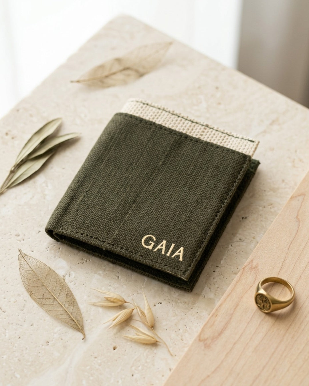 Hemp Two-Tone Bifold Wallet