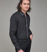 Men Solid Hemp Casual Shirt