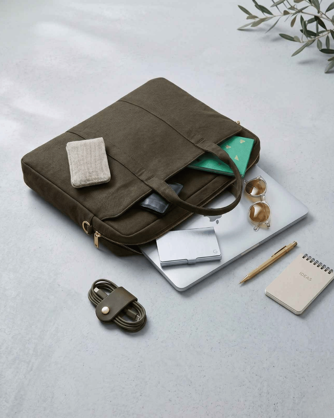 Hemp Solid Laptop Bag