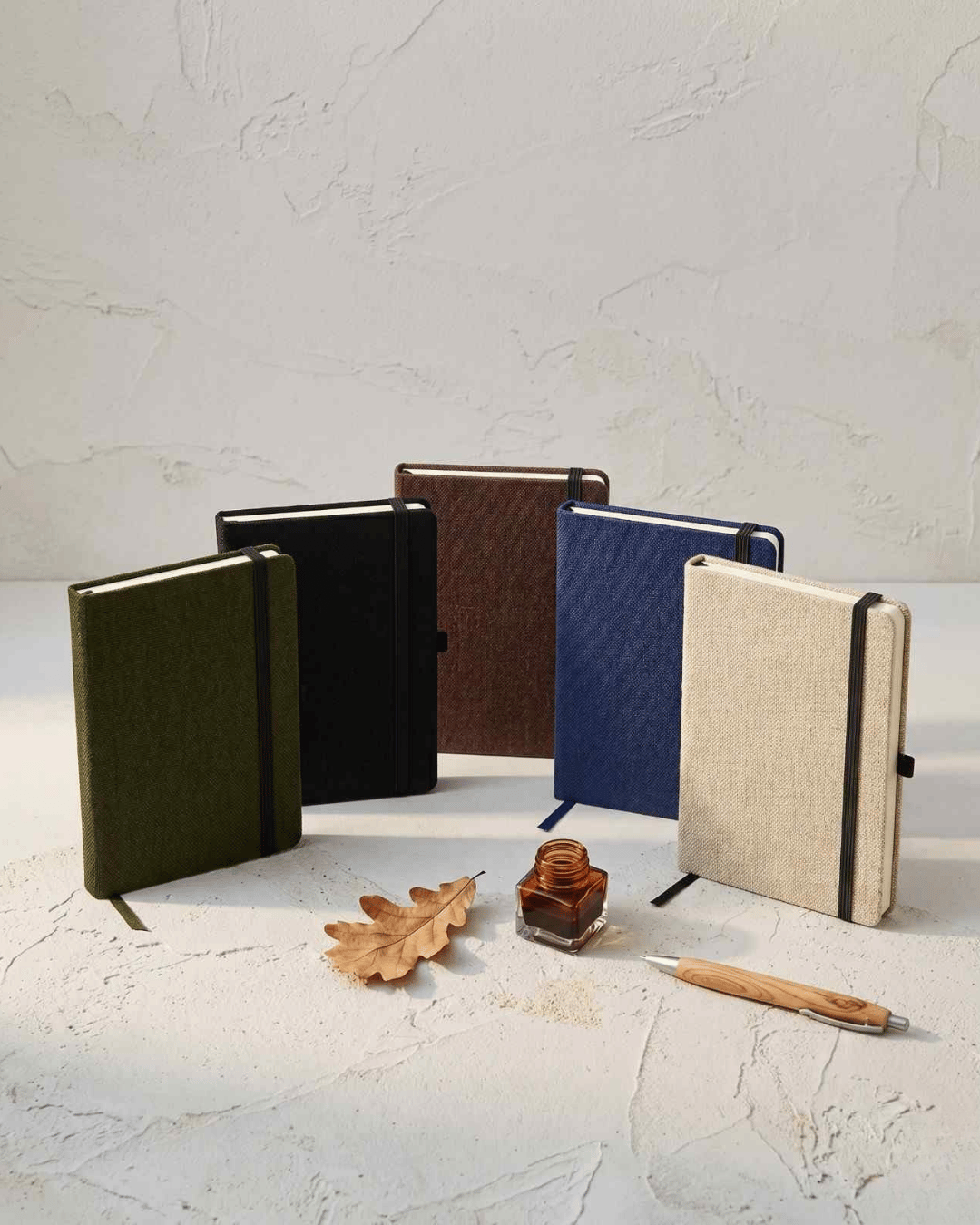 Hemp A5 Notebook Diary with Elastic Lock and Pen Loop