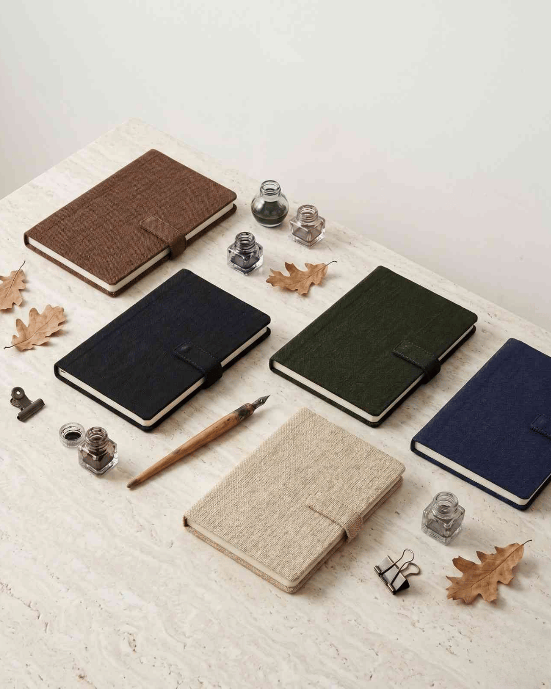 Hemp A5 Notebook Diary with Button Flap Closure